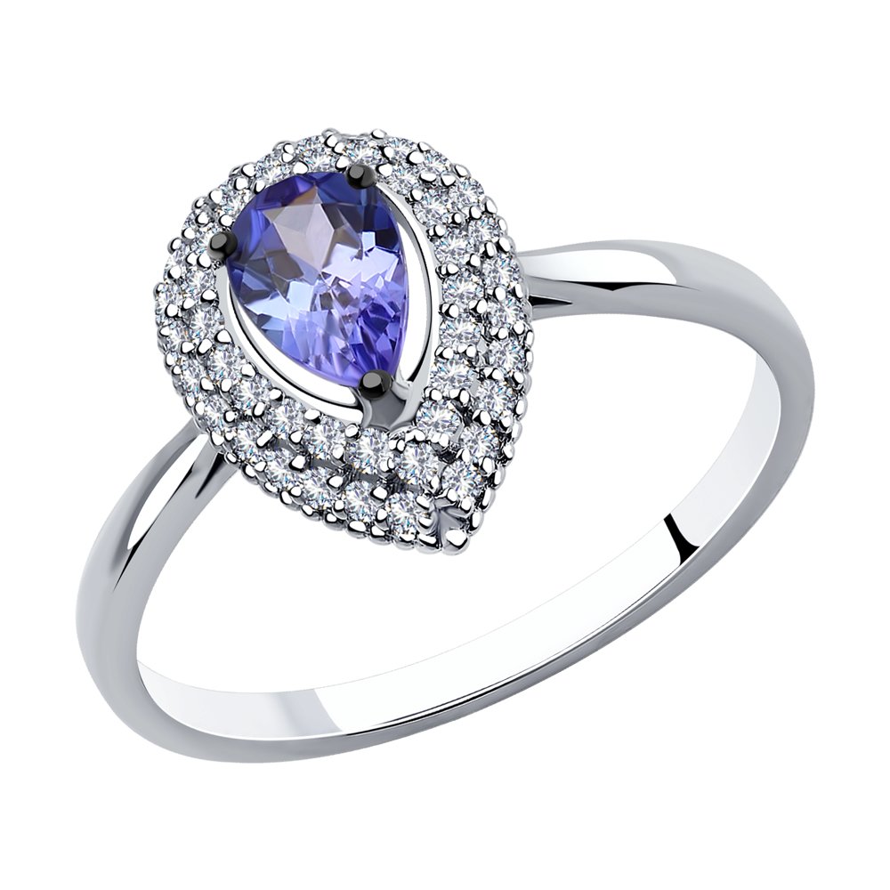 

Кольцо из золота р.  SOKOLOV Diamonds 6014139, бриллиант\танзанит, 6014139
