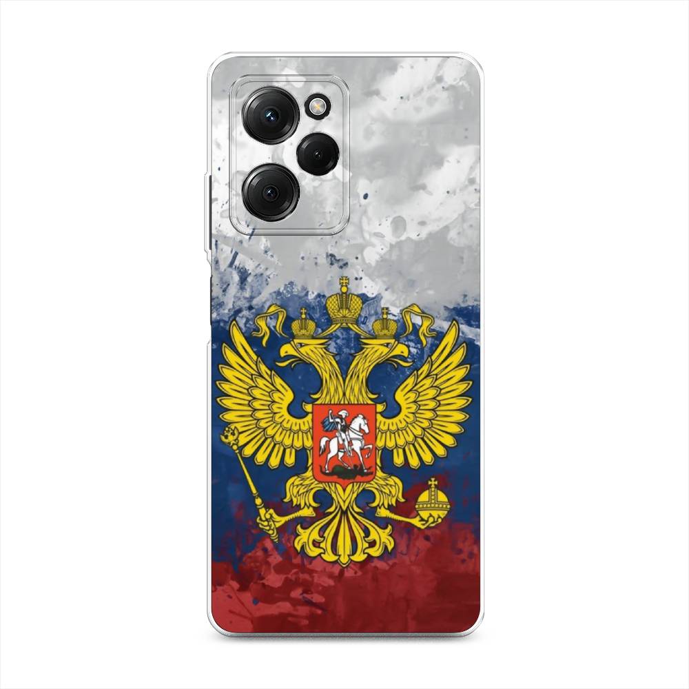 

Чехол Awog на Poco X5 Pro 5G "РФ", Белый;синий;красный, 318050-5