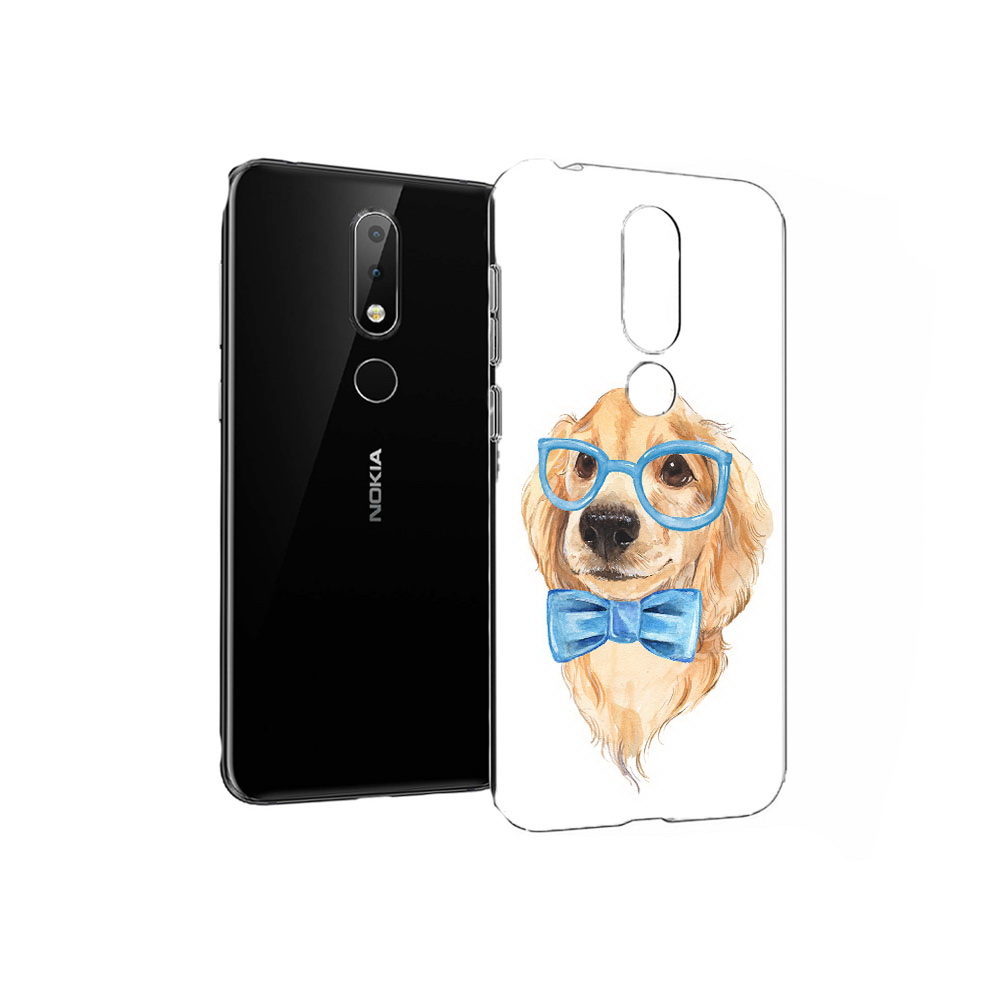 

Чехол MyPads Tocco для Nokia X6 Собака интеллигент (PT115295.99.159), Прозрачный, Tocco