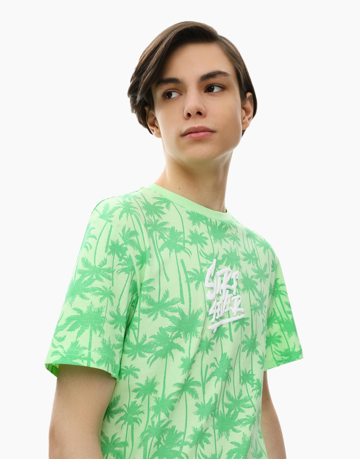

Салатная футболка Standard с принтом для мальчика 14+/170, Зеленый, BKT012398
