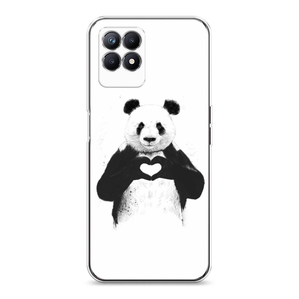 

Чехол Awog на Realme 8i "Панда love", Разноцветный, 257350-10