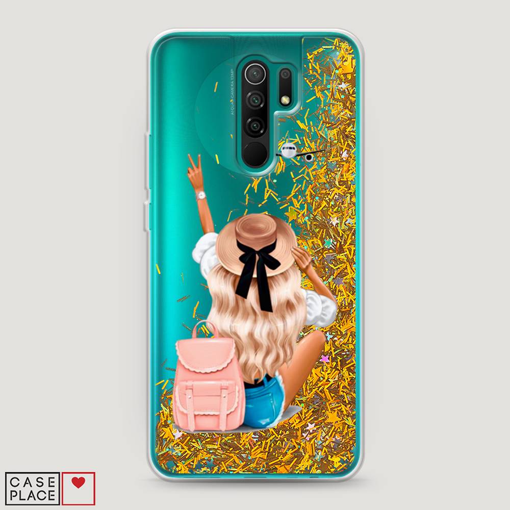 

Жидкий чехол с блестками "Автостопом самолетом" на Xiaomi Redmi 9, 38390-1