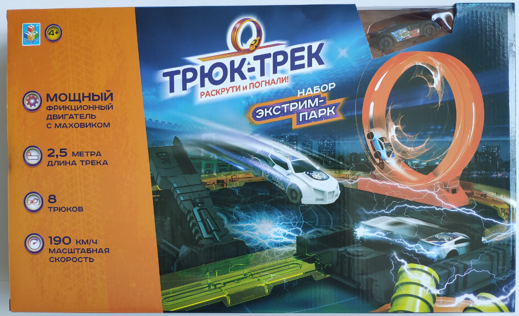 

Автотрек 1toy Трюк-трек Экстрим-парк, трек + 1 машинка + 1 аксессуар