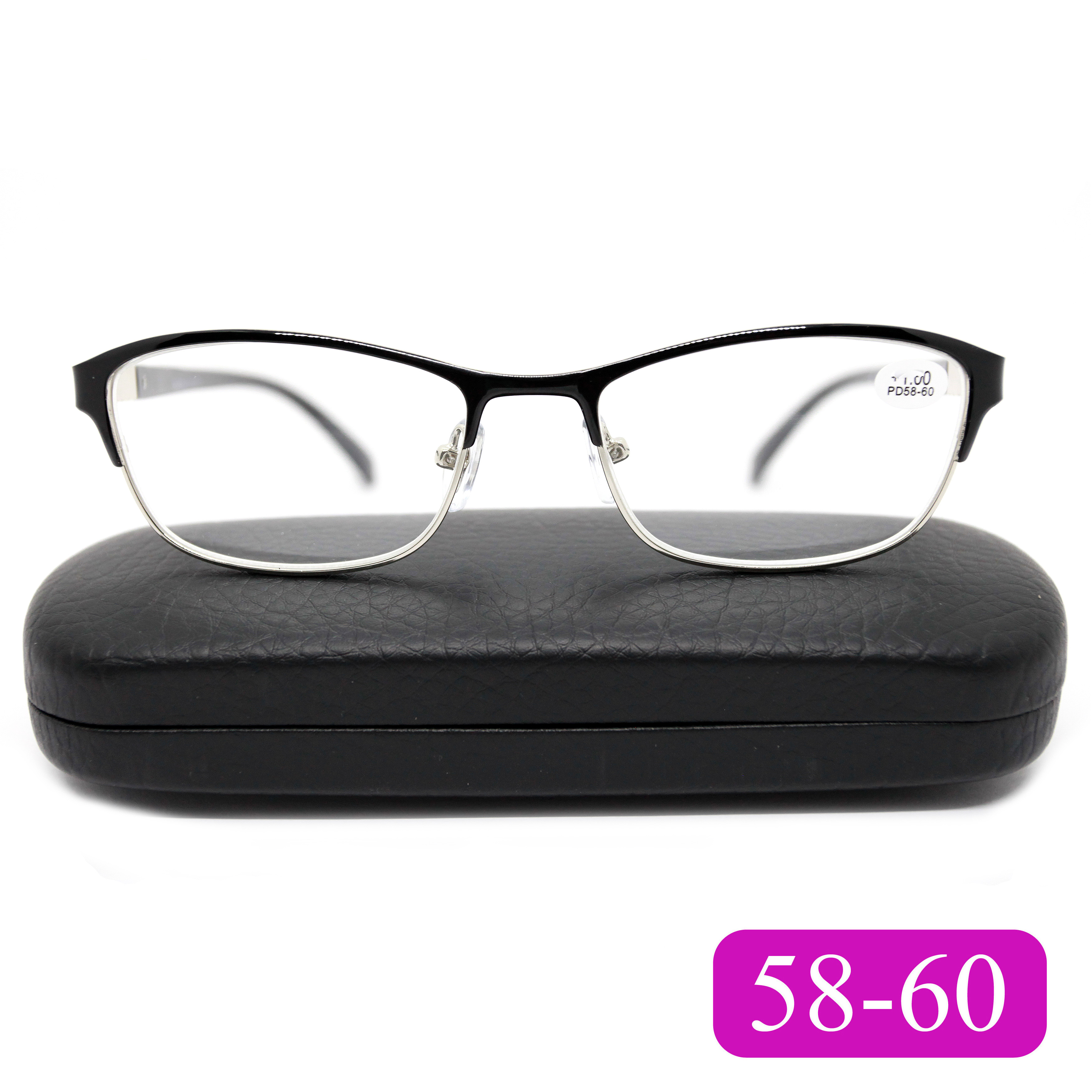 Готовые очки Glodiatr 1913 +2,75, c футляром, цвет черный, РЦ 58-60
