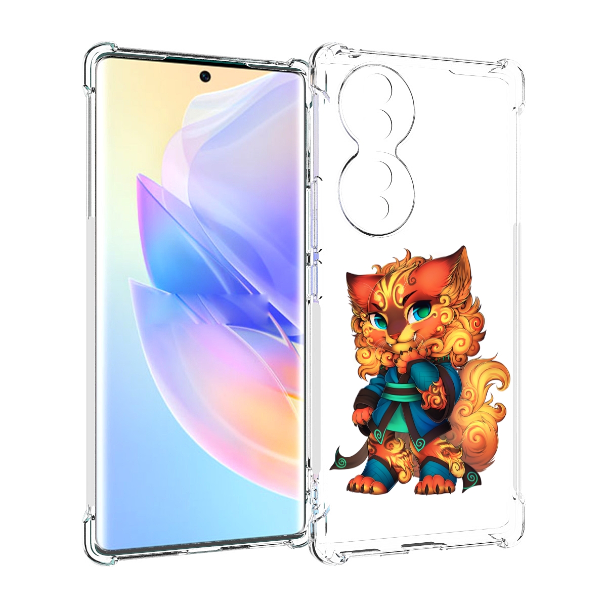 

Чехол MyPads золотой-кот для Honor 70, Прозрачный, Tocco