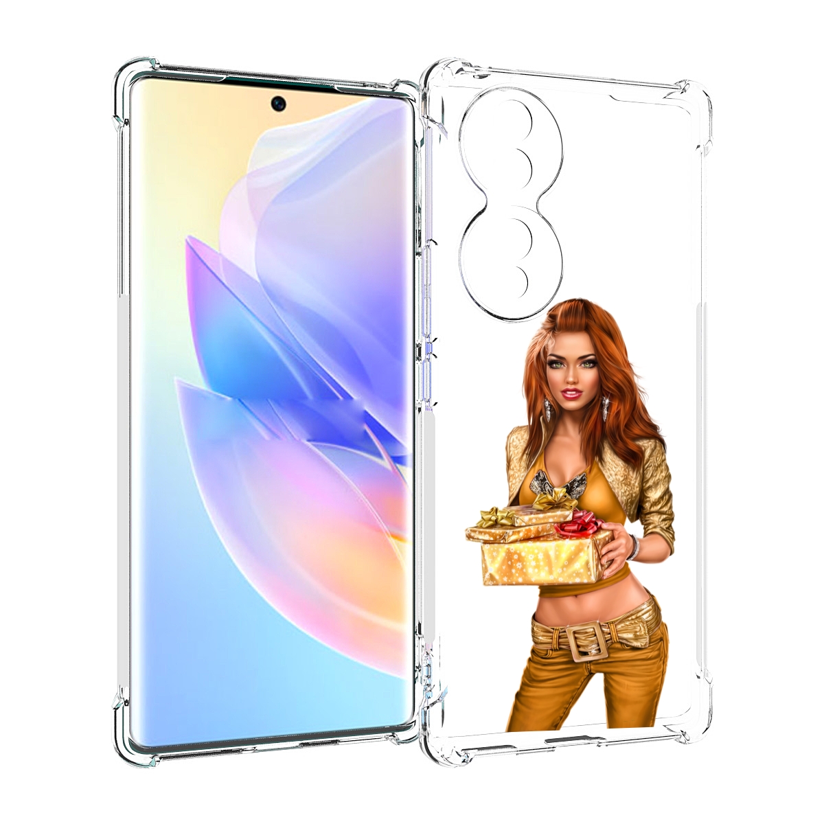 

Чехол MyPads золотая-девочка-с-подарком женский для Honor 70, Прозрачный, Tocco