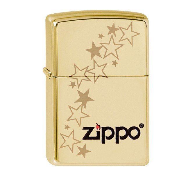 фото Бензиновая зажигалка zippo zippo stars high polish brass