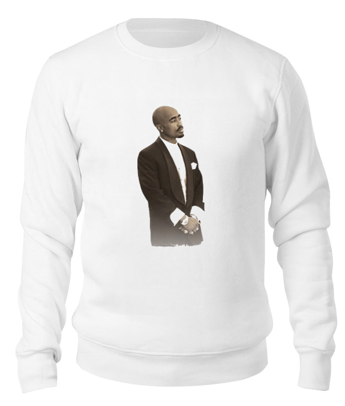

Свитшот унисекс Printio 2pac shakur белый XS, 2pac shakur