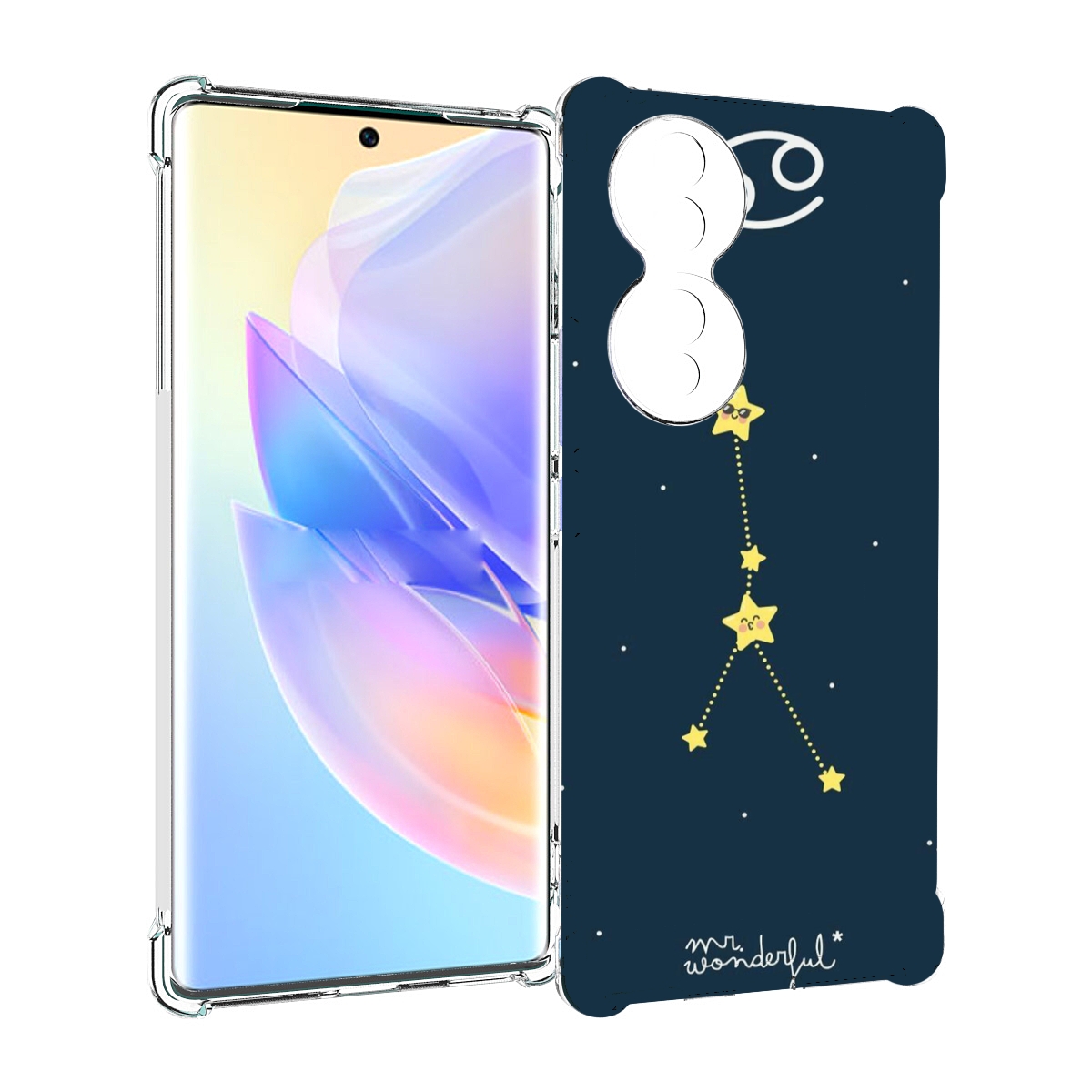 

Чехол MyPads знак-зодиака-рак-3 для Honor 70, Прозрачный, Tocco