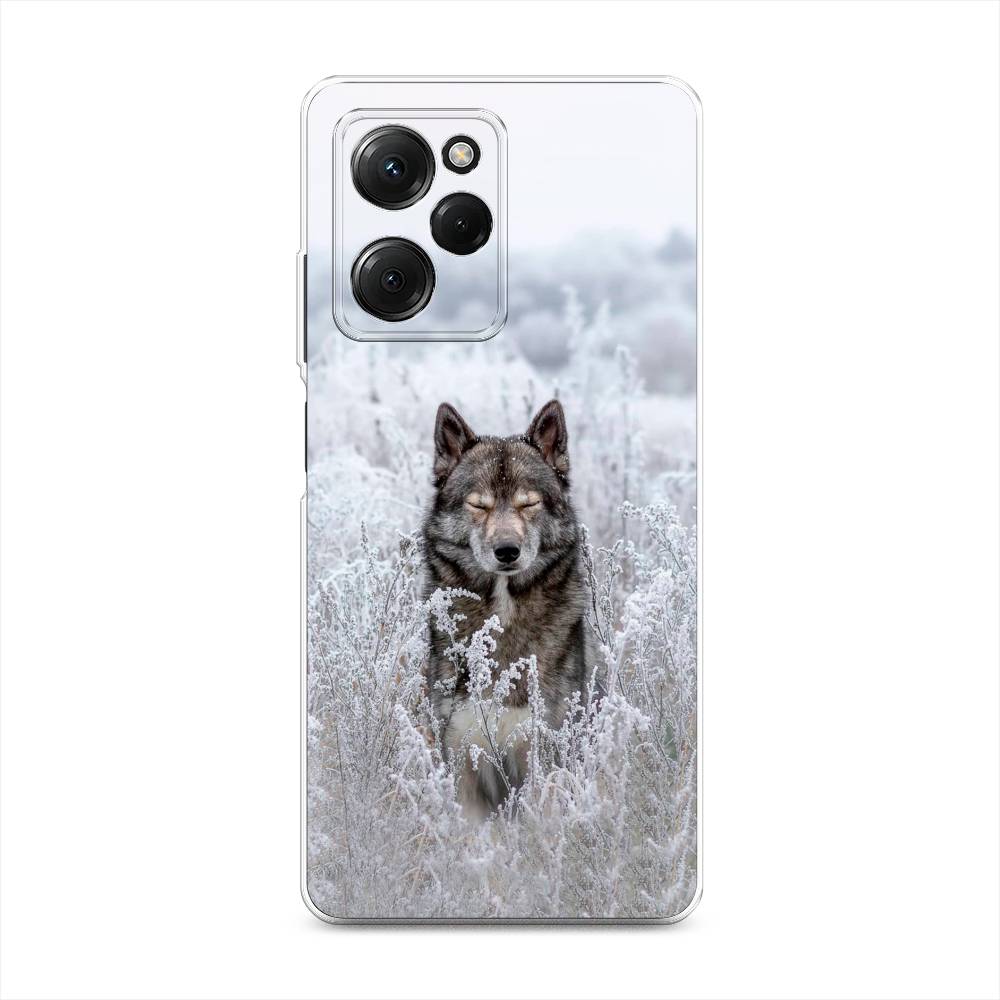 

Чехол Awog на Poco X5 Pro 5G "Волк в поле", Белый;черный, 318050-1