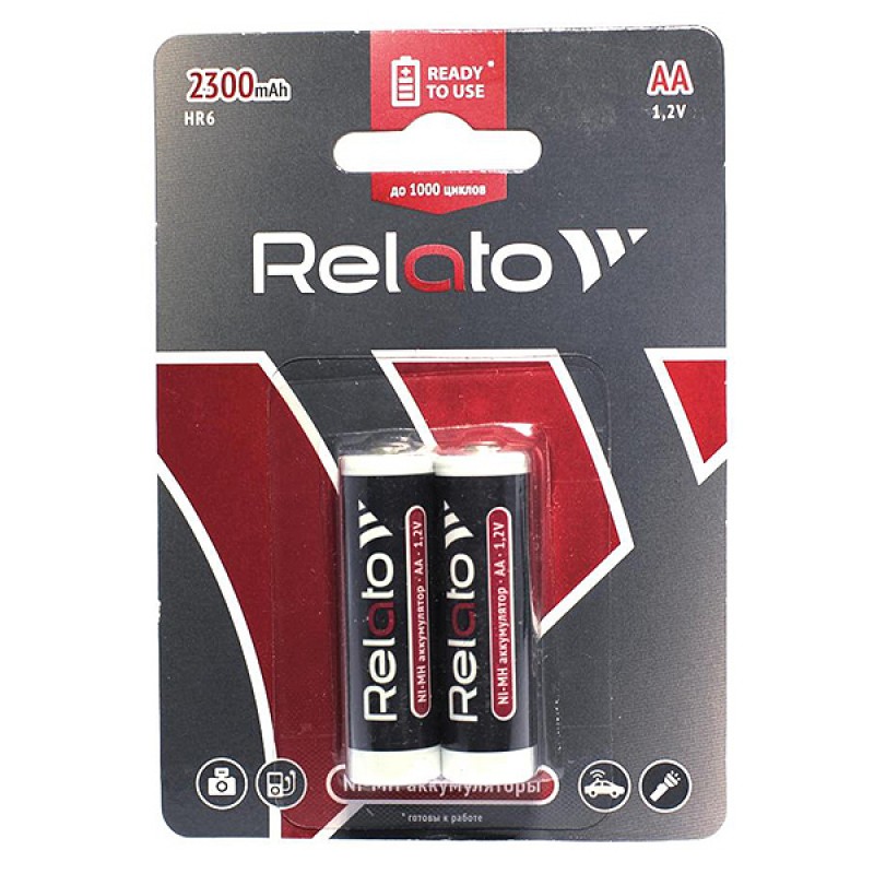 Аккумулятор Relato AA 2300 mAh R2U (2шт/уп)