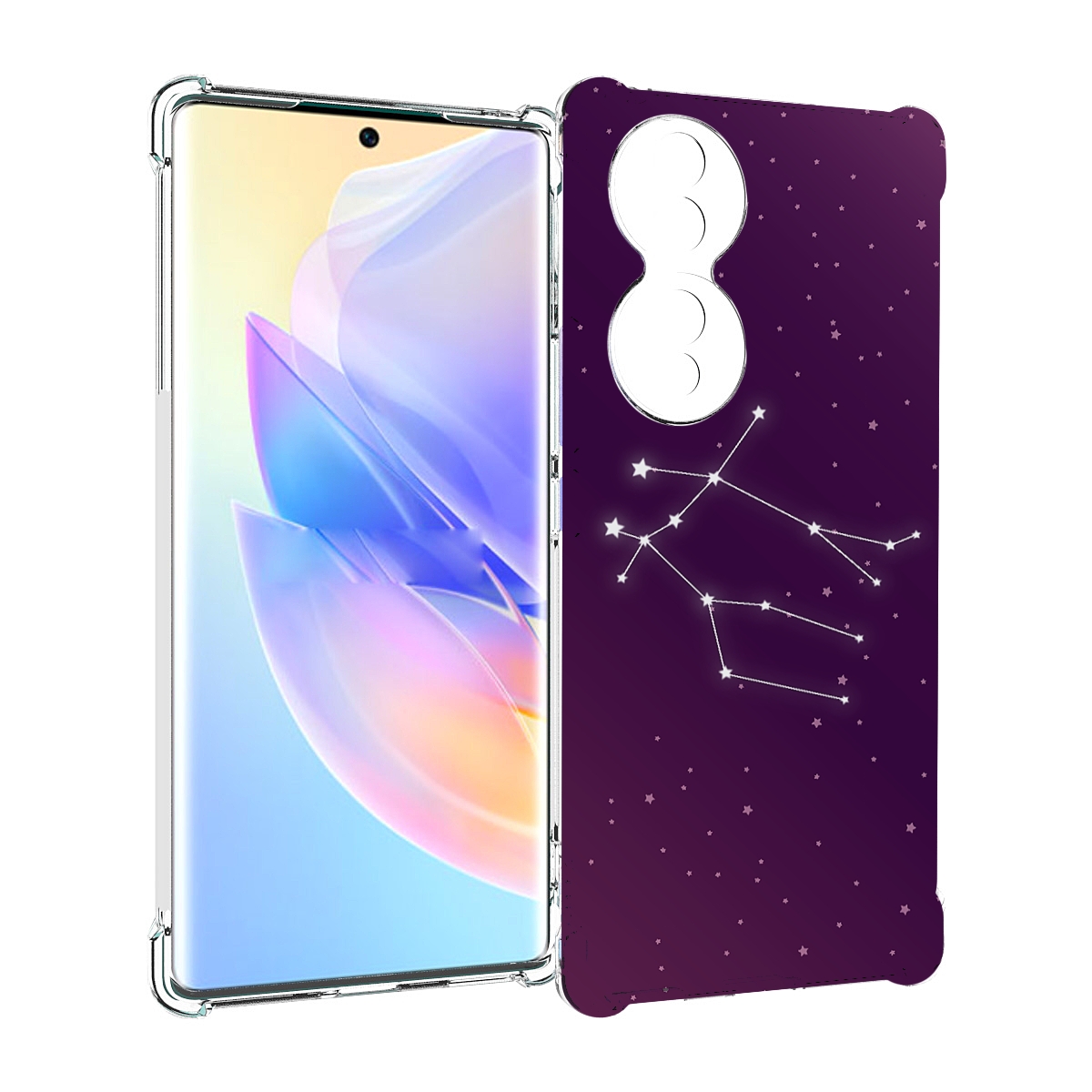 

Чехол MyPads знак-зодиака-близнецы-4 для Honor 70, Прозрачный, Tocco