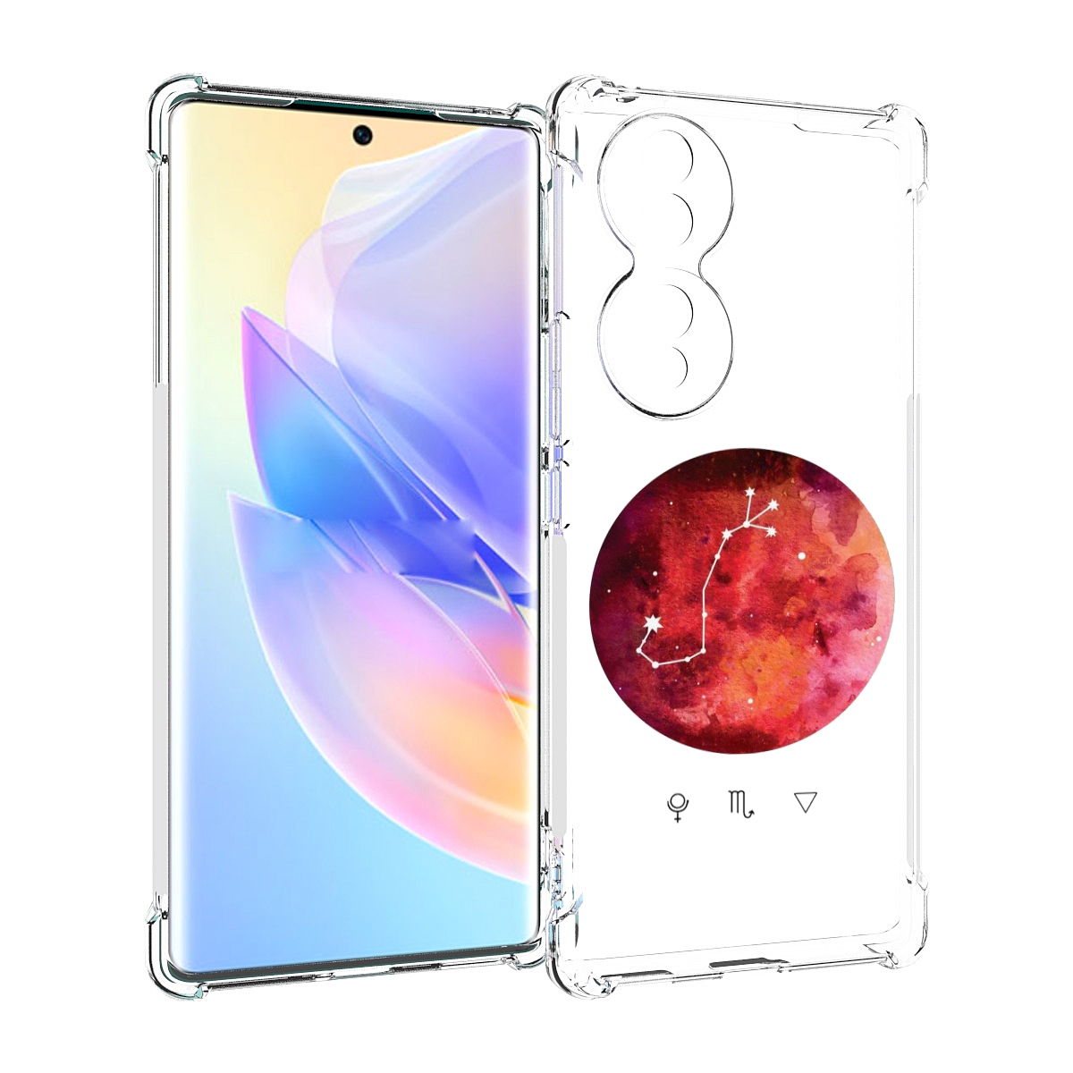 

Чехол MyPads знак зодиака скорпион 6 для Honor 70, Прозрачный, Tocco