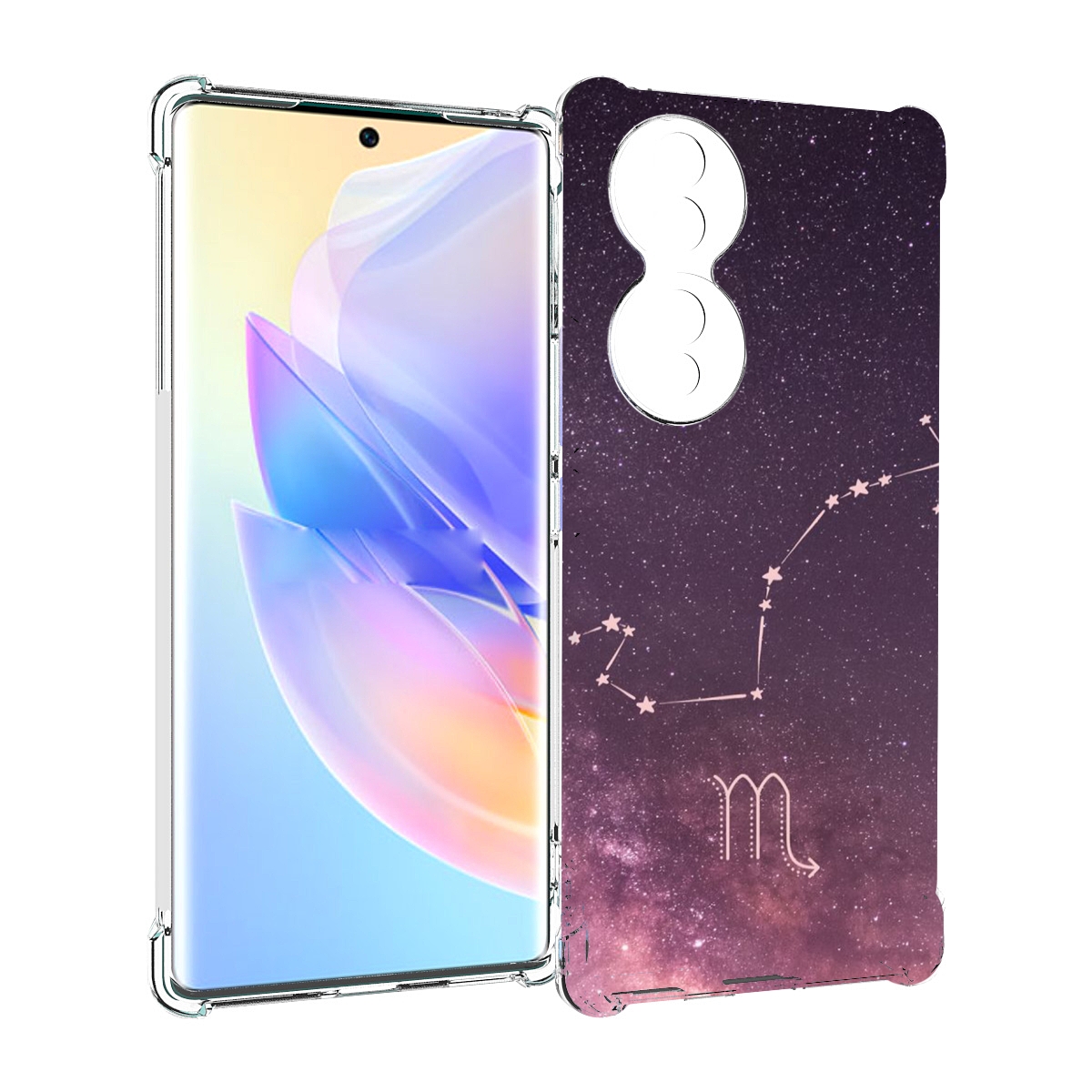 

Чехол MyPads знак зодиака скорпион 4 для Honor 70, Прозрачный, Tocco