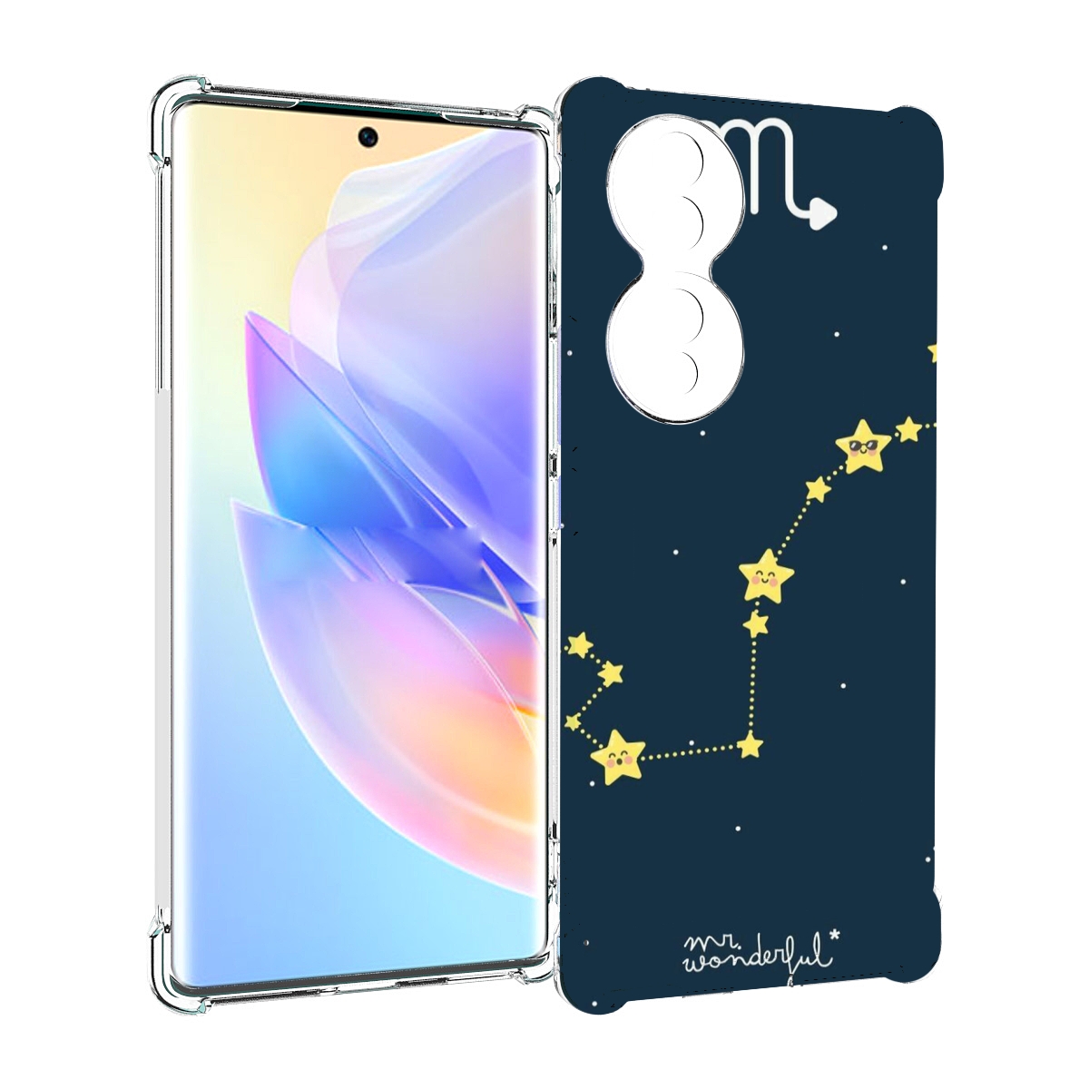 

Чехол MyPads знак зодиака скорпион 1 для Honor 70, Прозрачный, Tocco