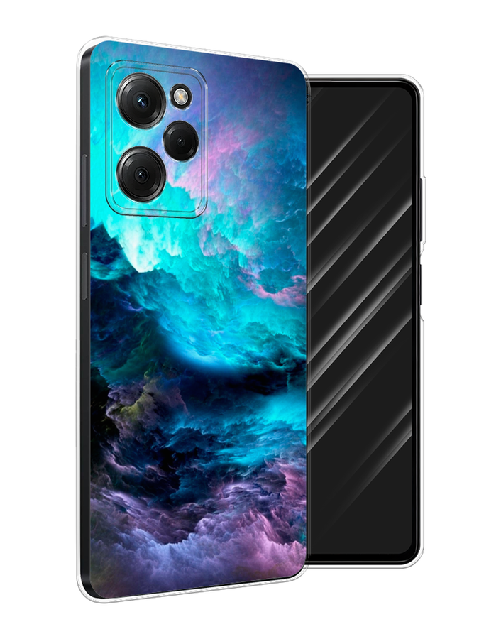 

Чехол Awog на Poco X5 Pro 5G "Бирюзовое небо", Бирюзовый;фиолетовый;черный, 318050-1