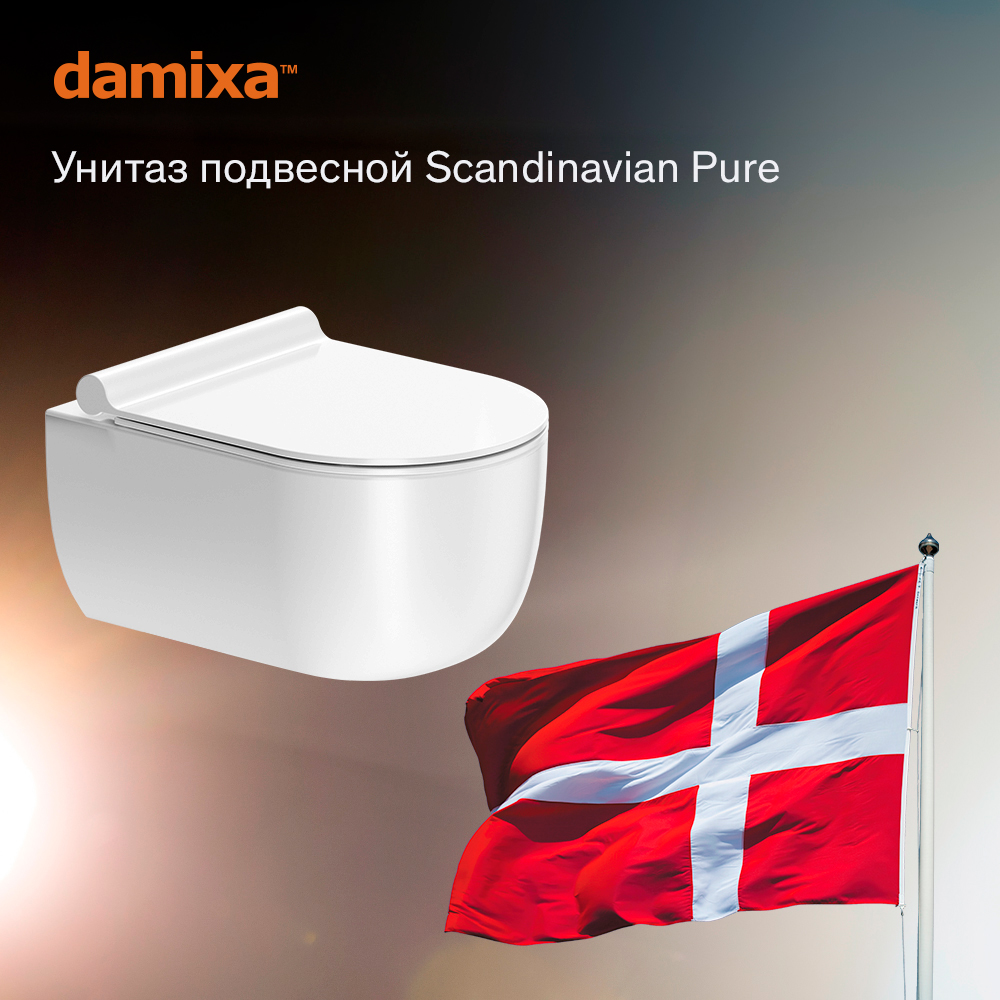 Унитаз подвесной Damixa Scandi Pure DX36C1701SC с сиденьем микролифт