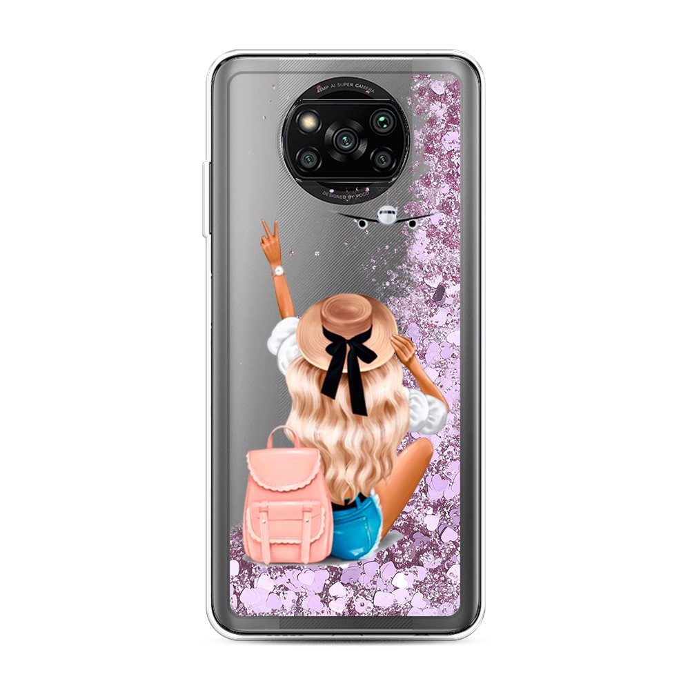 

Жидкий чехол с блестками "Автостопом самолетом" на Xiaomi Poco X3 Pro, 310694-1