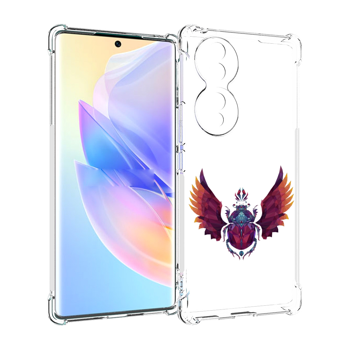 

Чехол MyPads алмазный скоробей для Honor 70, Прозрачный, Tocco