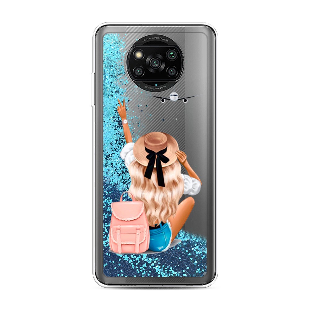 

Жидкий чехол с блестками "Автостопом самолетом" на Xiaomi Poco X3 Pro, 310693-1