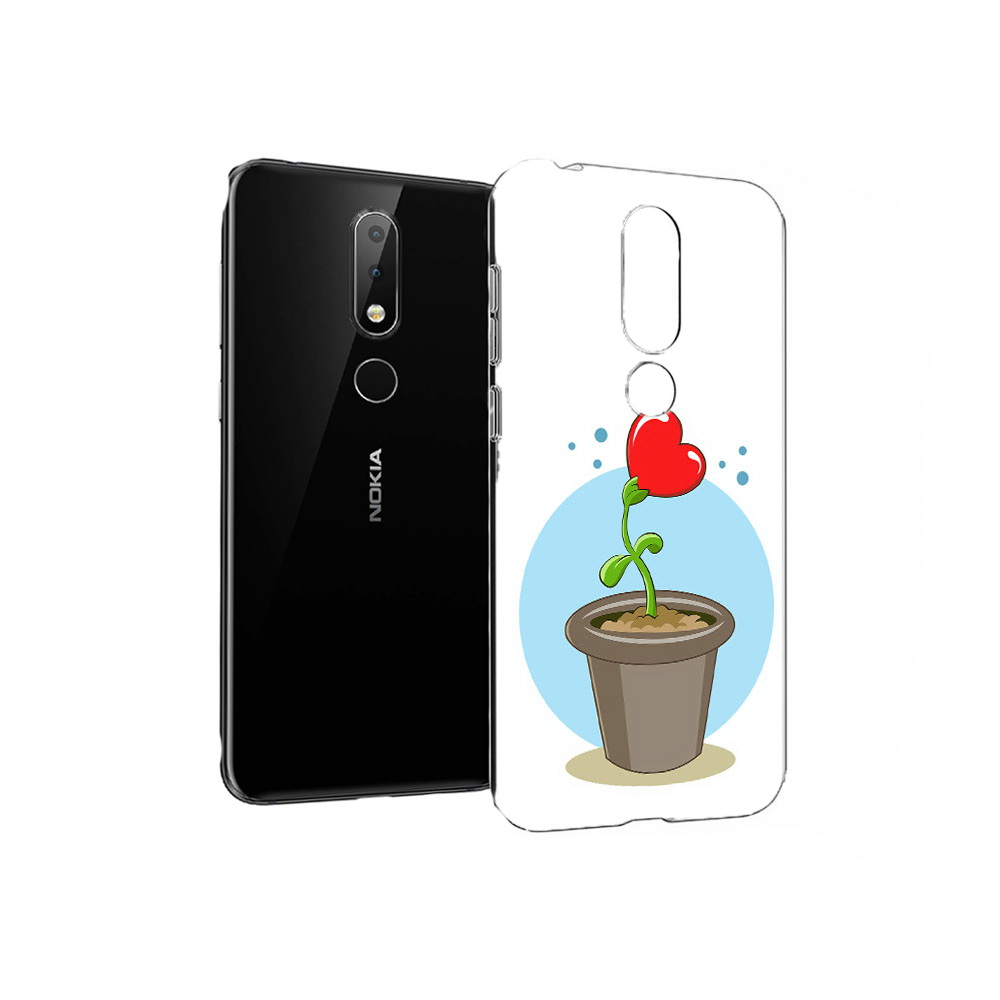 

Чехол MyPads Tocco для Nokia X6 Растение любви 14 февраля (PT115295.99.145), Прозрачный, Tocco