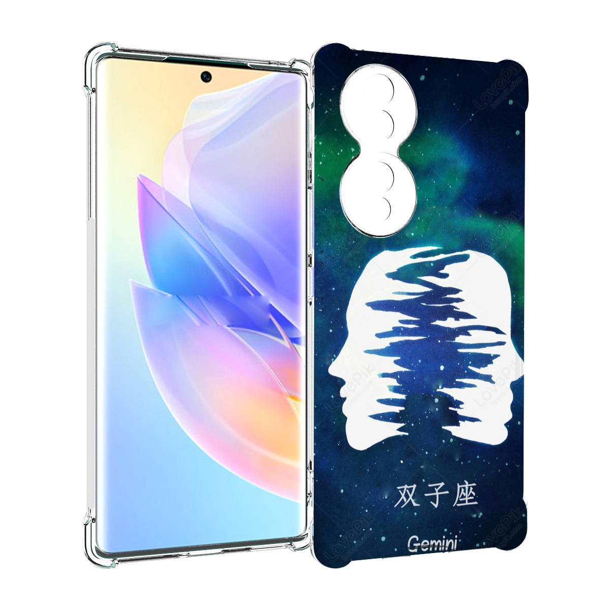 

Чехол MyPads знак зодиака близнецы 6 для Honor 70, Прозрачный, Tocco