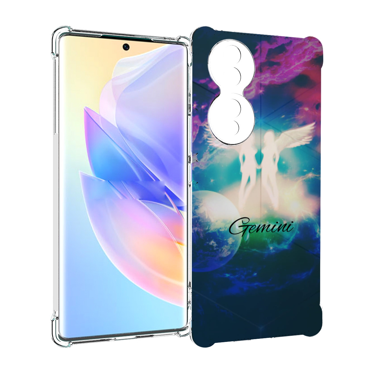 

Чехол MyPads знак зодиака близнецы 3 для Honor 70, Прозрачный, Tocco