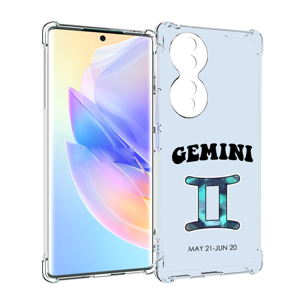 

Чехол MyPads знак зодиака близнецы 1 для Honor 70, Прозрачный, Tocco