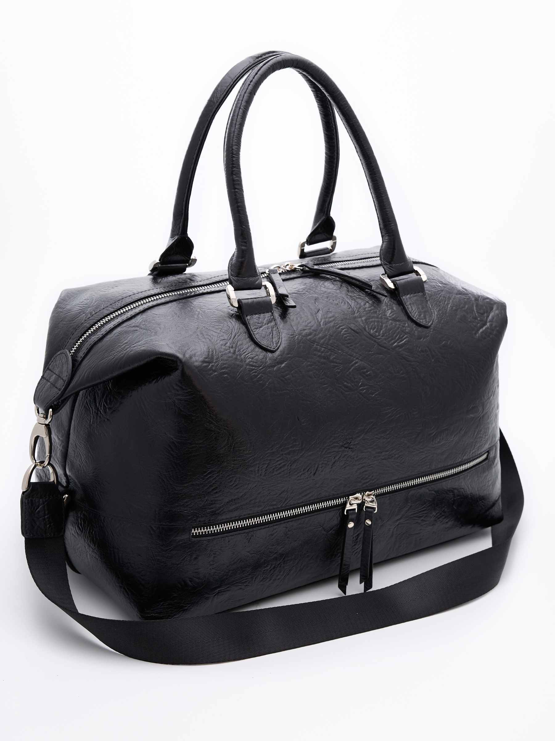 Дорожная сумка унисекс Franchesco Mariscotti 6-432 черная кордоба, 42x28x24 см
