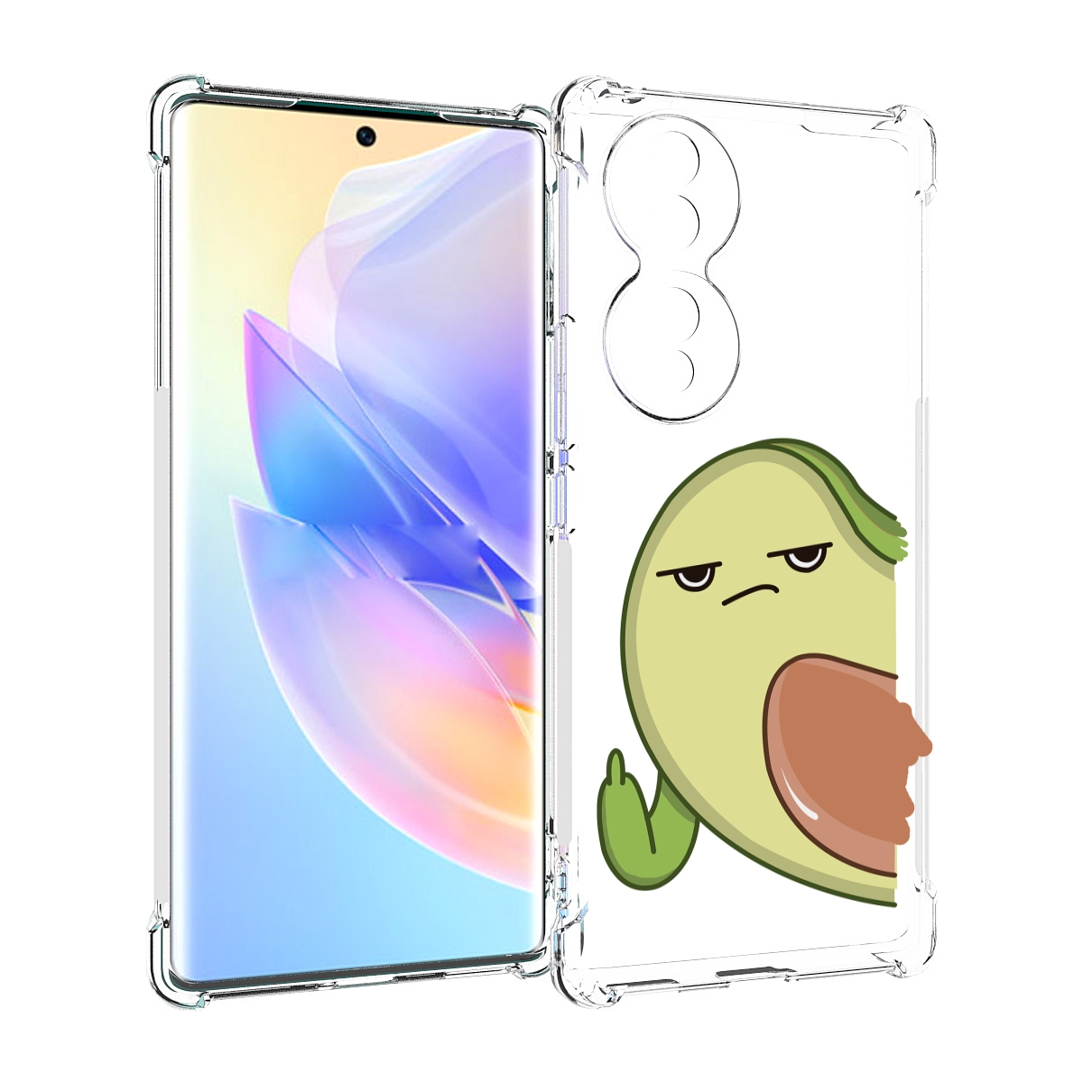 

Чехол MyPads злой-авокадо для Honor 70, Прозрачный, Tocco