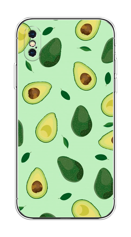 

Чехол на Apple iPhone XS Max "Blue avocado", Коричневый;зеленый, 11950-1