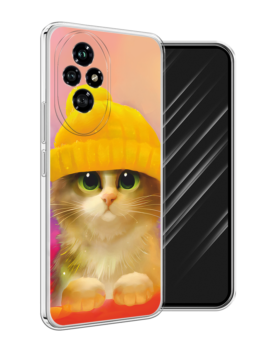 

Чехол Awog на Honor 200 "Котенок в желтой шапке", Желтый, 6124750-1