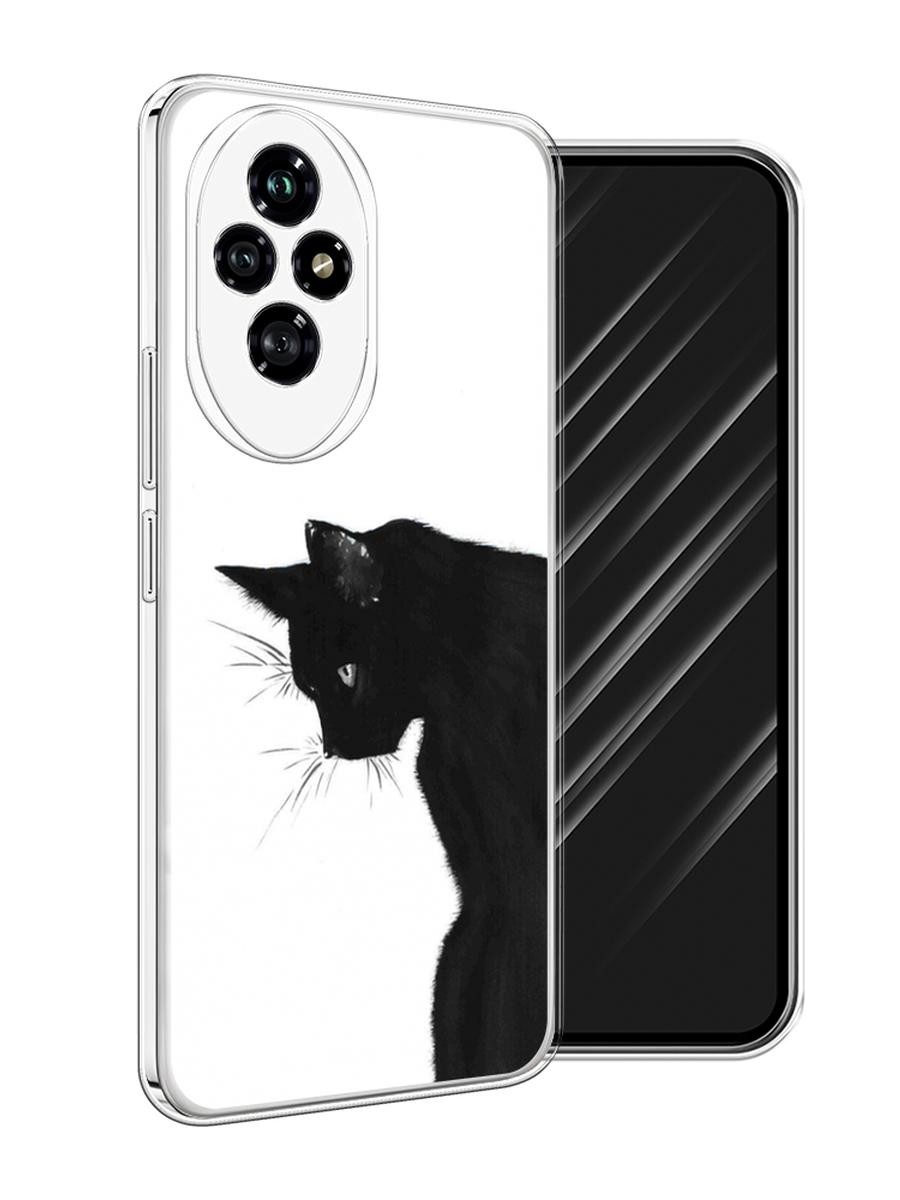 

Чехол Awog на Honor 200 "Black cat", Черный;белый, 6124750-1