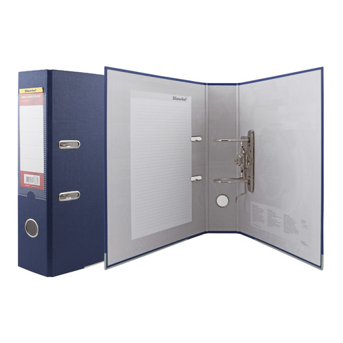 Упаковка папок-регистраторов Silwerhof 355021-02,  A4,  75мм,  ПВХ/бумага,  синий