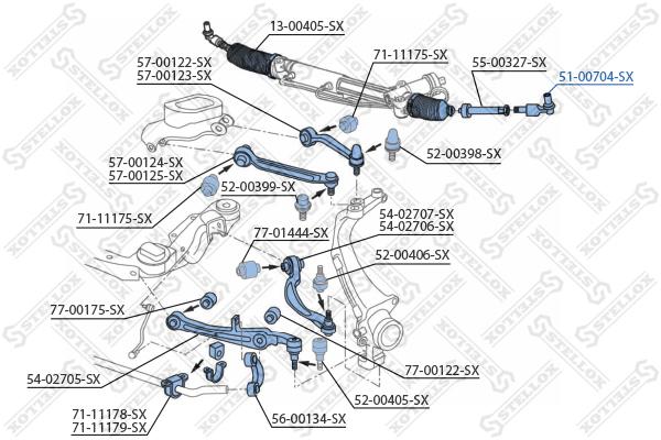 

Наконечник рулевой Stellox 5100704SX