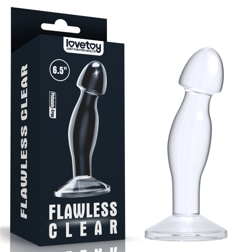 фото Анальная прозрачная пробка lovetoy flawless clear