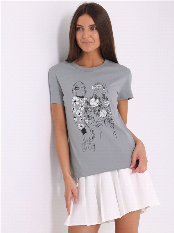 

Футболка женская Апрель ф269001010Р2 серая 84/164, Серый, ф269001010Р2