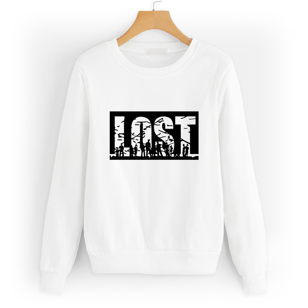 

Свитшот белый CoolPodarok Lost, 2W013305