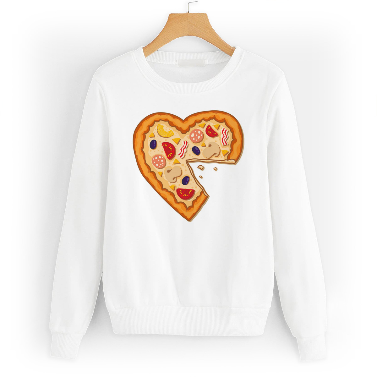 

Свитшот белый CoolPodarok Кусочек пиццы, W0151002