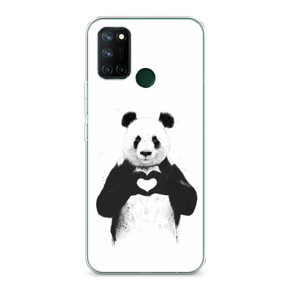 

Чехол Awog на Realme 7i "Панда love", Разноцветный, 253950-10