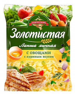 

Лапша Кухня Без Границ Курица с овощами быстрого приготовления 60 г