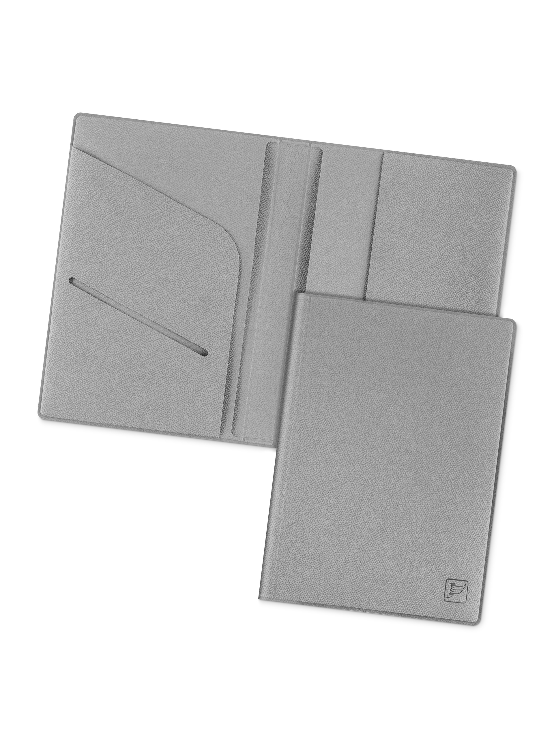 

Обложка для паспорта из экокожи Saffiano Flexpocket KOP-01 серая, Серый, KOP-01