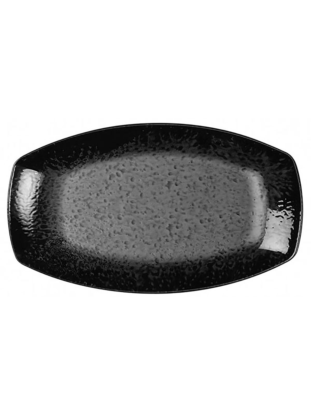 

Тарелка сервировочная KUTAHYA Nanocream Black фарфор 19x11,4 см черный