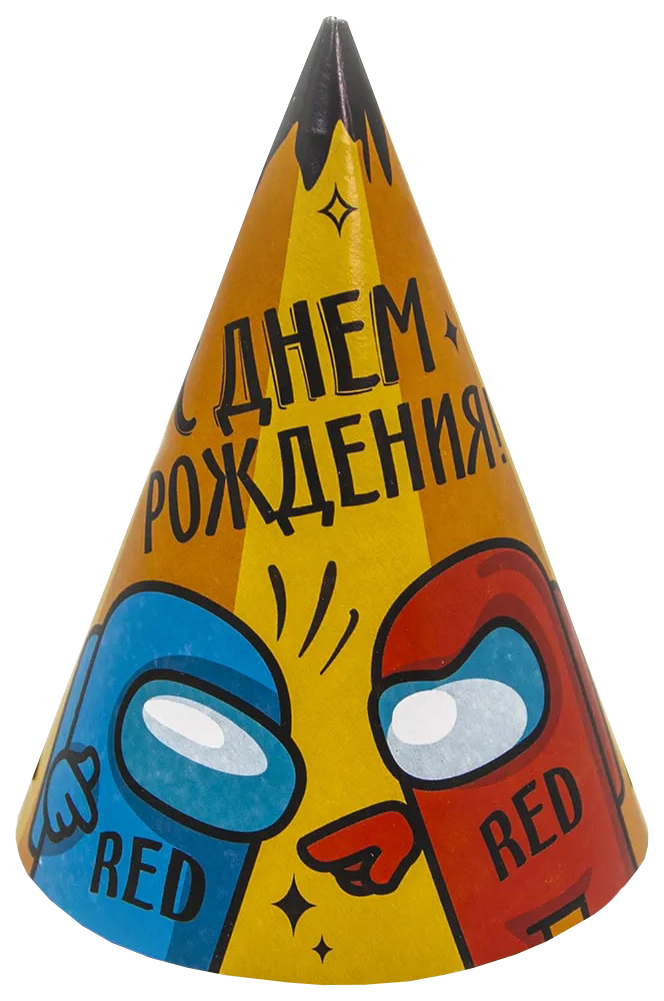 

Колпак бумажный Игра среди нас, набор 6 шт., Разноцветный