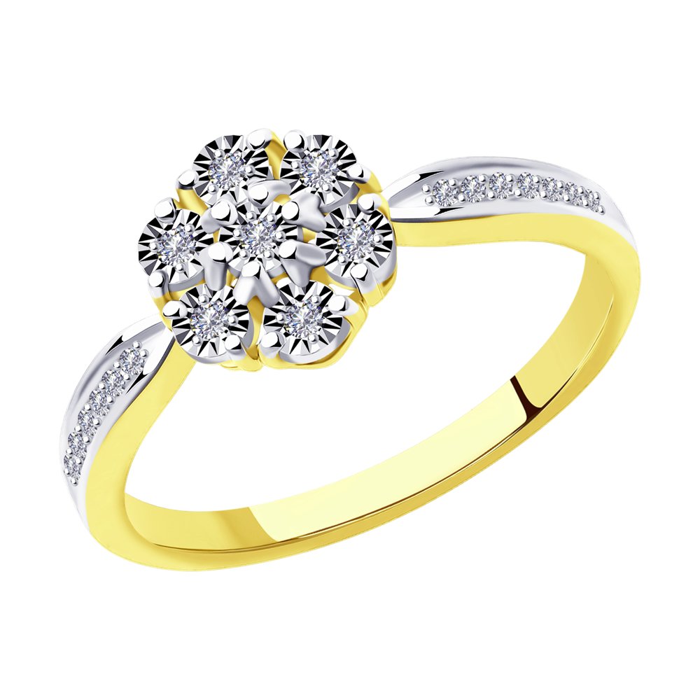 

Кольцо из комбинированного золота с бриллиантом р. 17,5 Diamant 53-210-00788-1, 53-210-00788-1