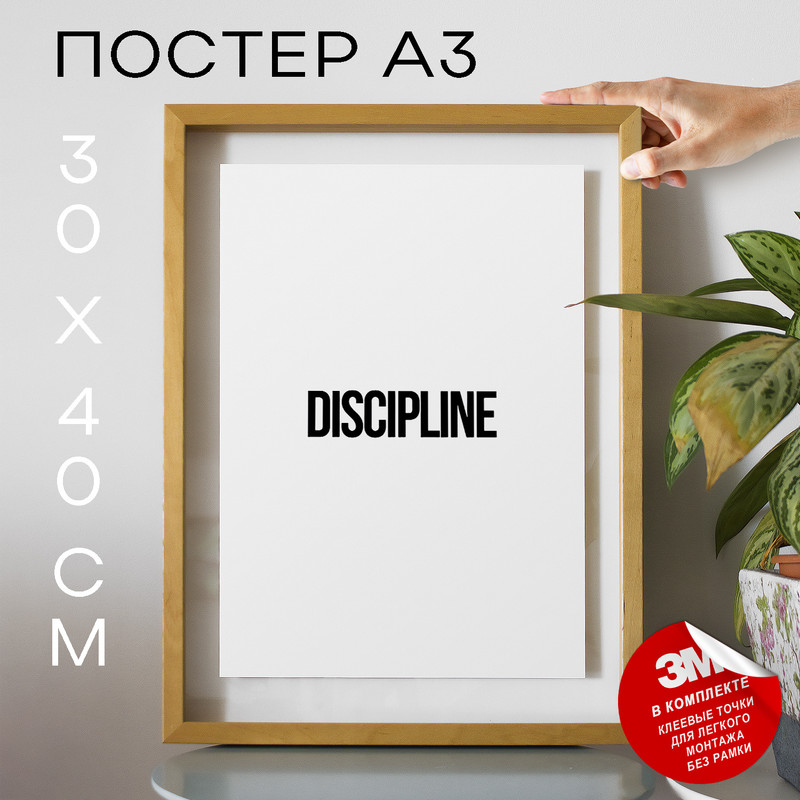 

Плакат Дисциплина А3 TP2079 30х40, рамка А3, TP2079