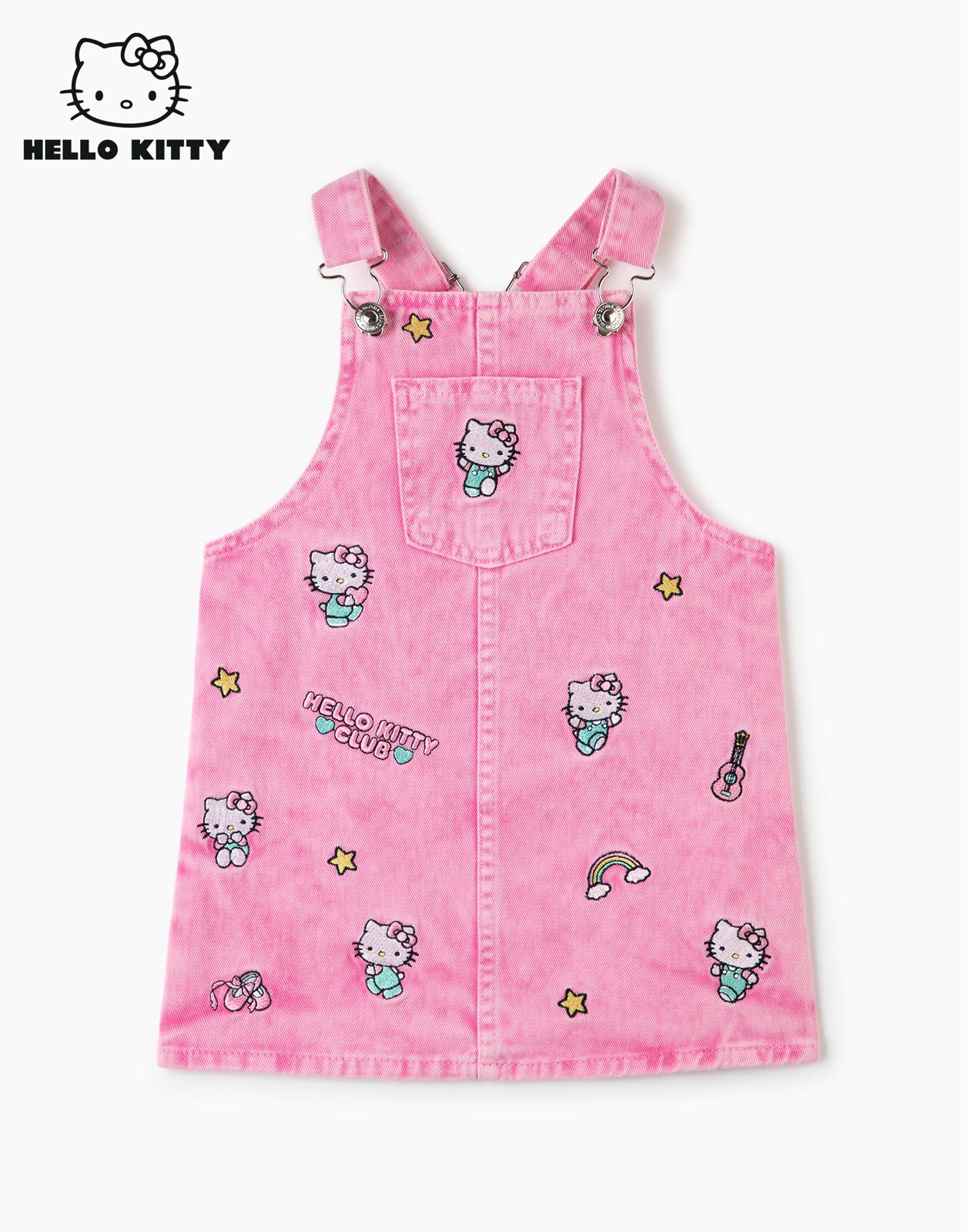 

Розовый джинсовый сарафан с вышивкой Hello Kitty для девочки 3-4г/104, GDR027957