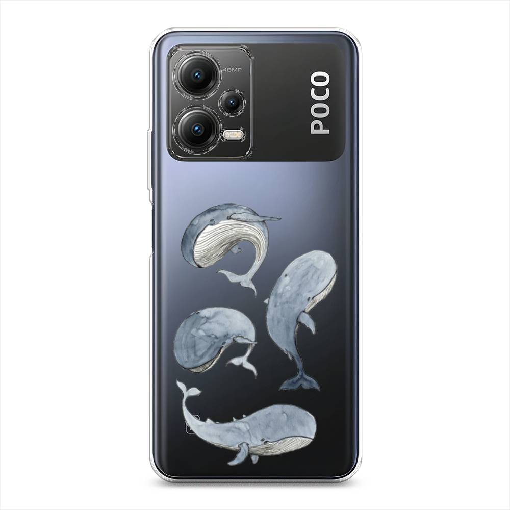 

Чехол Awog на Poco X5 5G "Киты", Голубой;белый;прозрачный, 317950-1