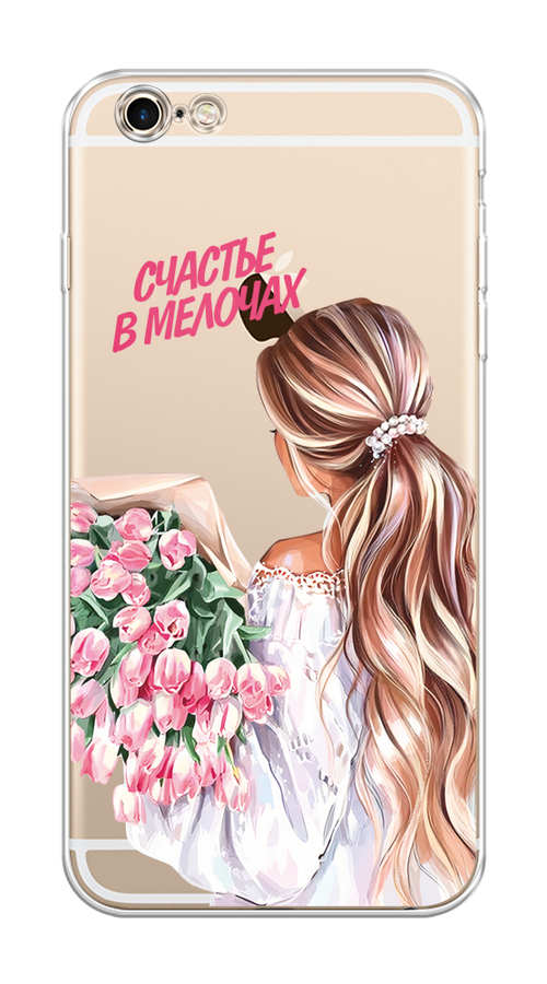 

Чехол на Apple iPhone 6 Plus/6S Plus "Простые радости", Прозрачный;розовый;белый;бежевый, 10550-1