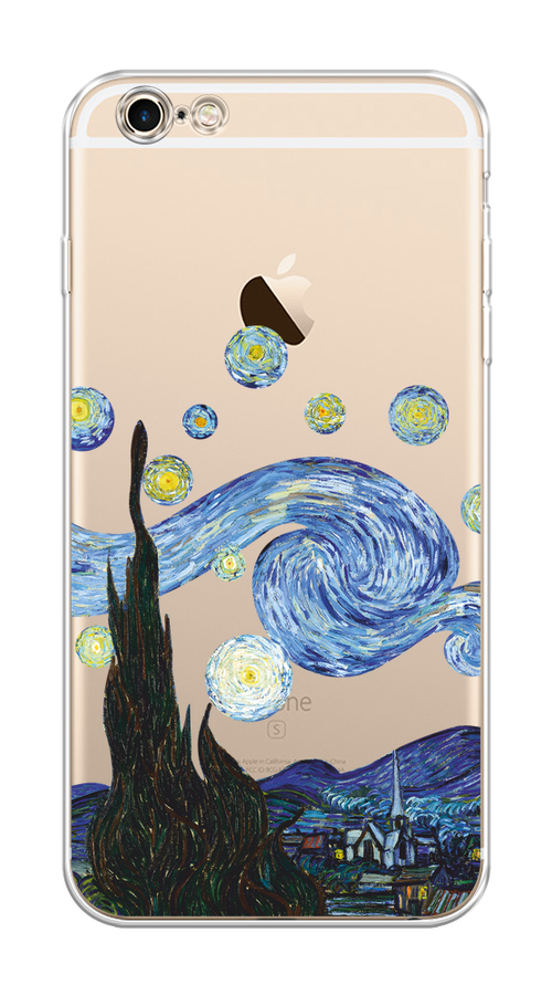 

Чехол на Apple iPhone 6 Plus/6S Plus "Ночь Ван Гога", Голубой;синий;черный, 10550-1